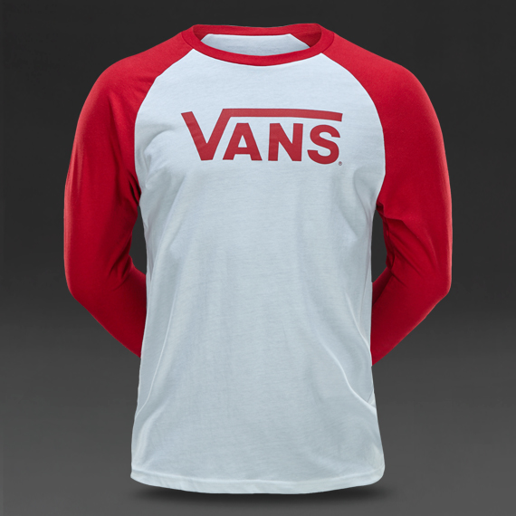 Vans Classic Raglan T-Shirt White / Cardinal for Men
